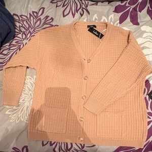 Lulu's Soft Tan Women’s Oversized Cardigan Sweater